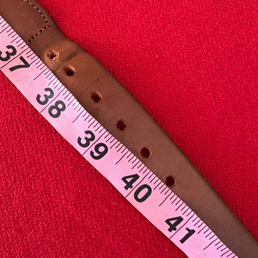 EUC Blue Fish On Navy Leather & Ivory
Canvas Belt . Leather Man USA - Picture 6 of 11